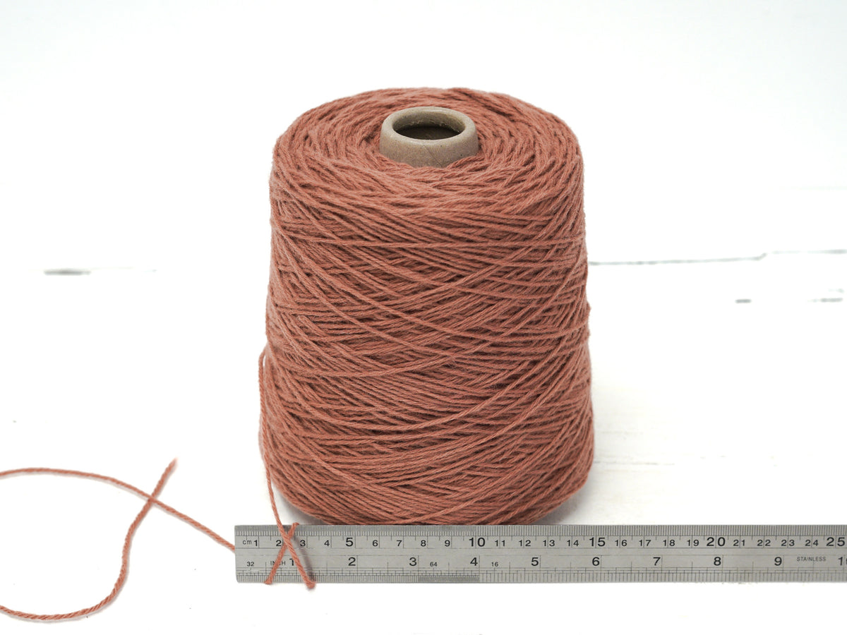 Deep Clay color wool yarn in cone - 85 New