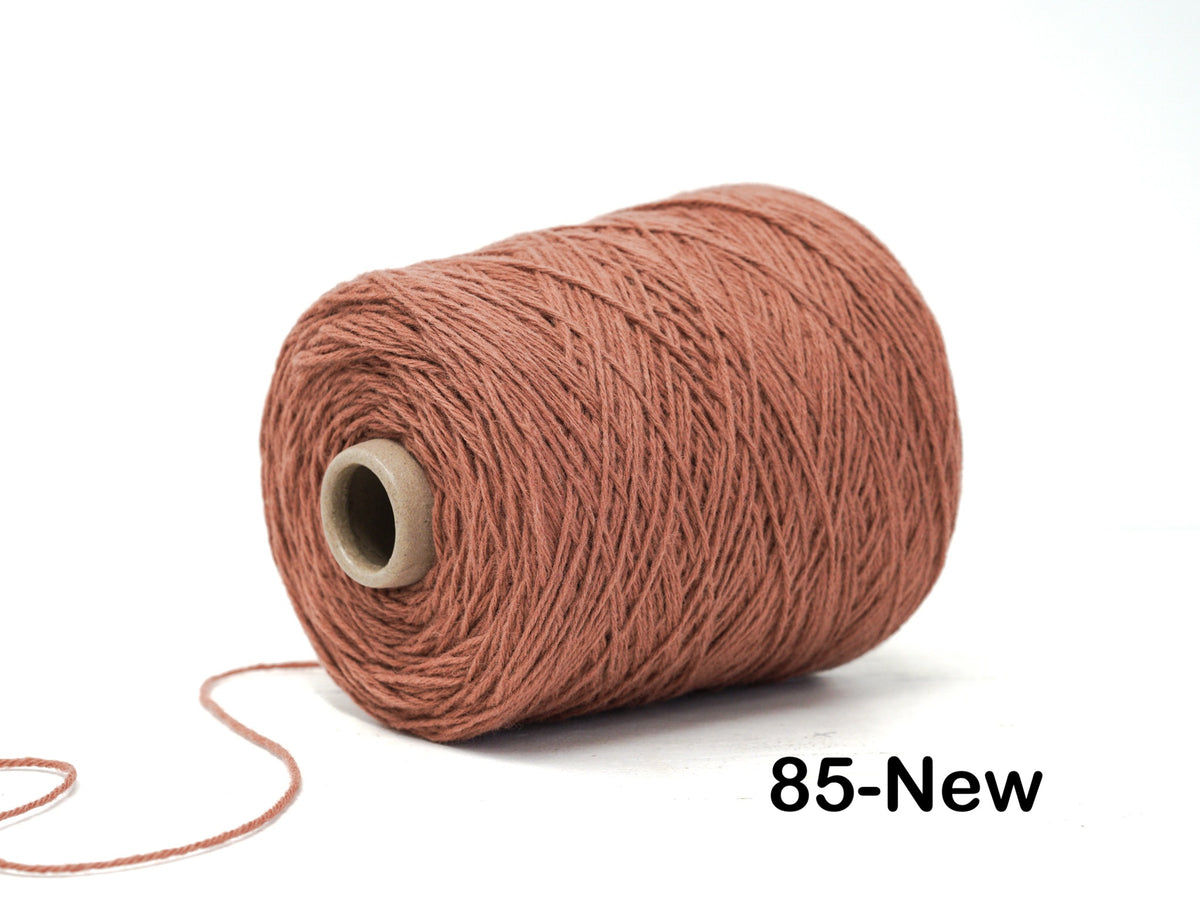 Deep Clay color wool yarn in cone - 85 New
