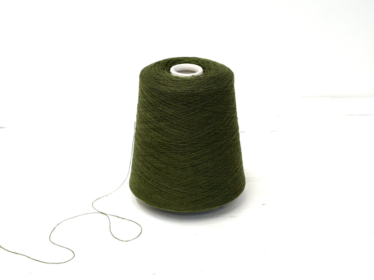 Forest Green Cashmere &amp; Wool Yarn - 100g cone