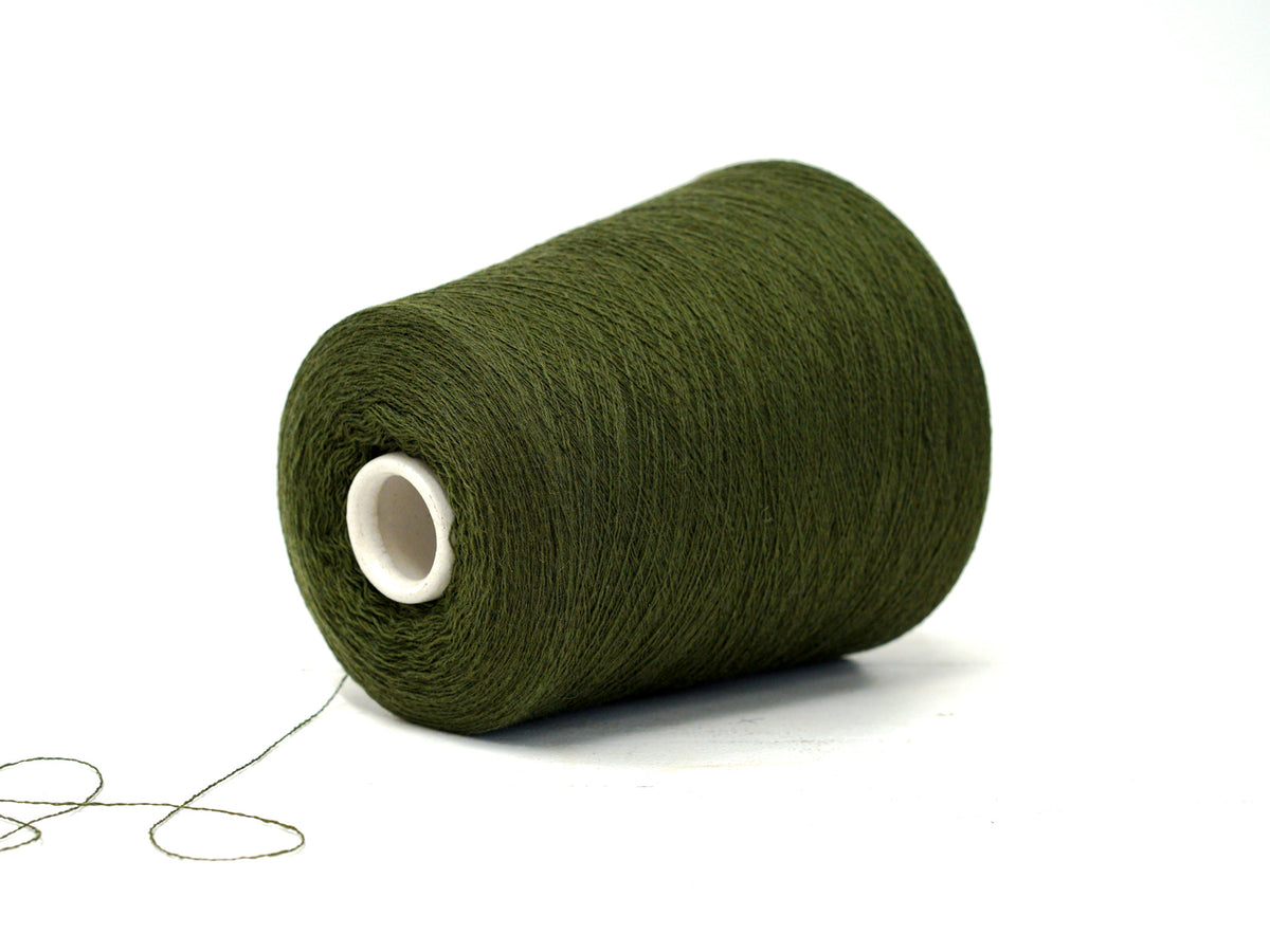 Forest Green Cashmere &amp; Wool Yarn - 100g cone
