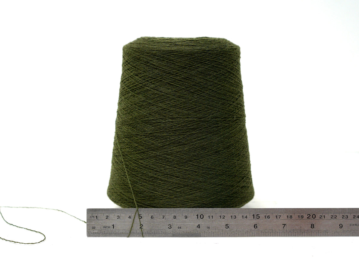 Forest Green Cashmere &amp; Wool Yarn - 100g cone