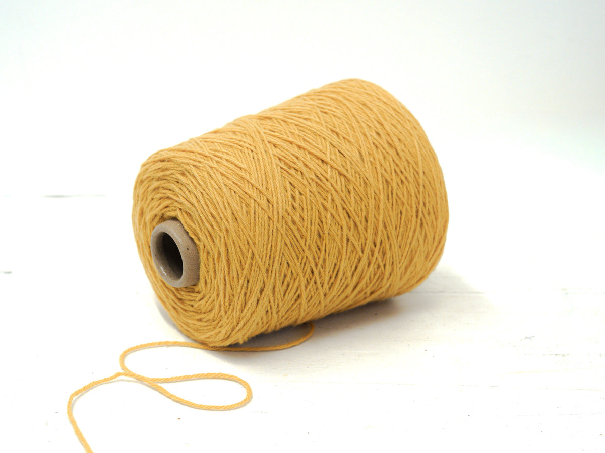 Golden Strow color wool yarn in cone - 89 New