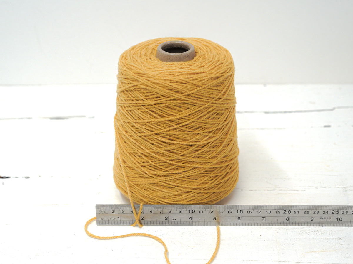 Golden Strow color wool yarn in cone - 89 New