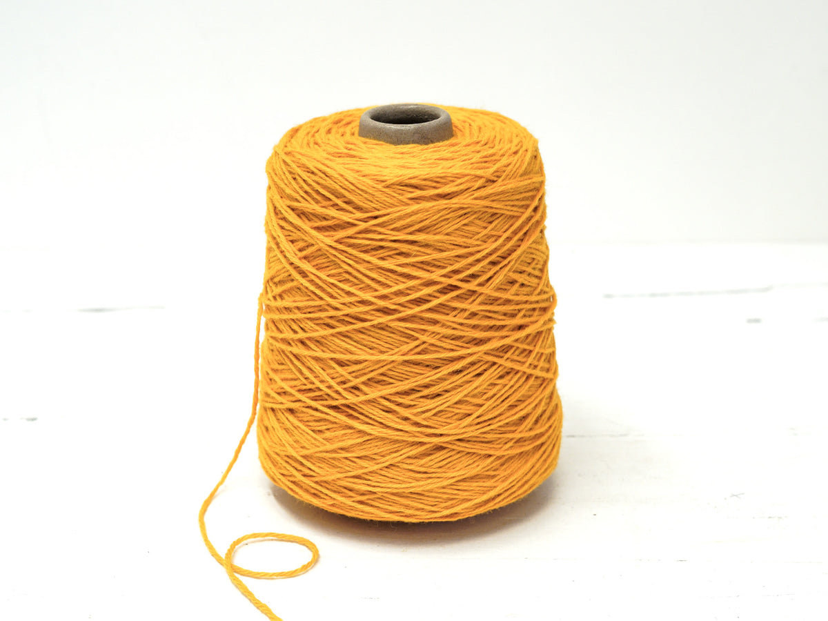 Saffron yellow carpet wool in cone - 730
