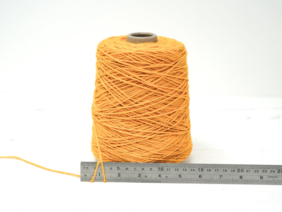Saffron yellow carpet wool in cone - 730