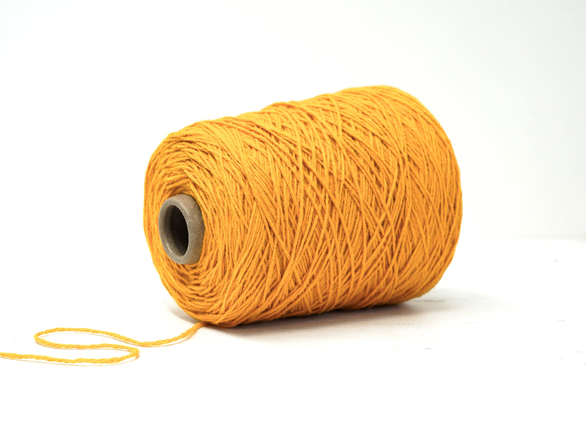 Saffron yellow carpet wool in cone - 730