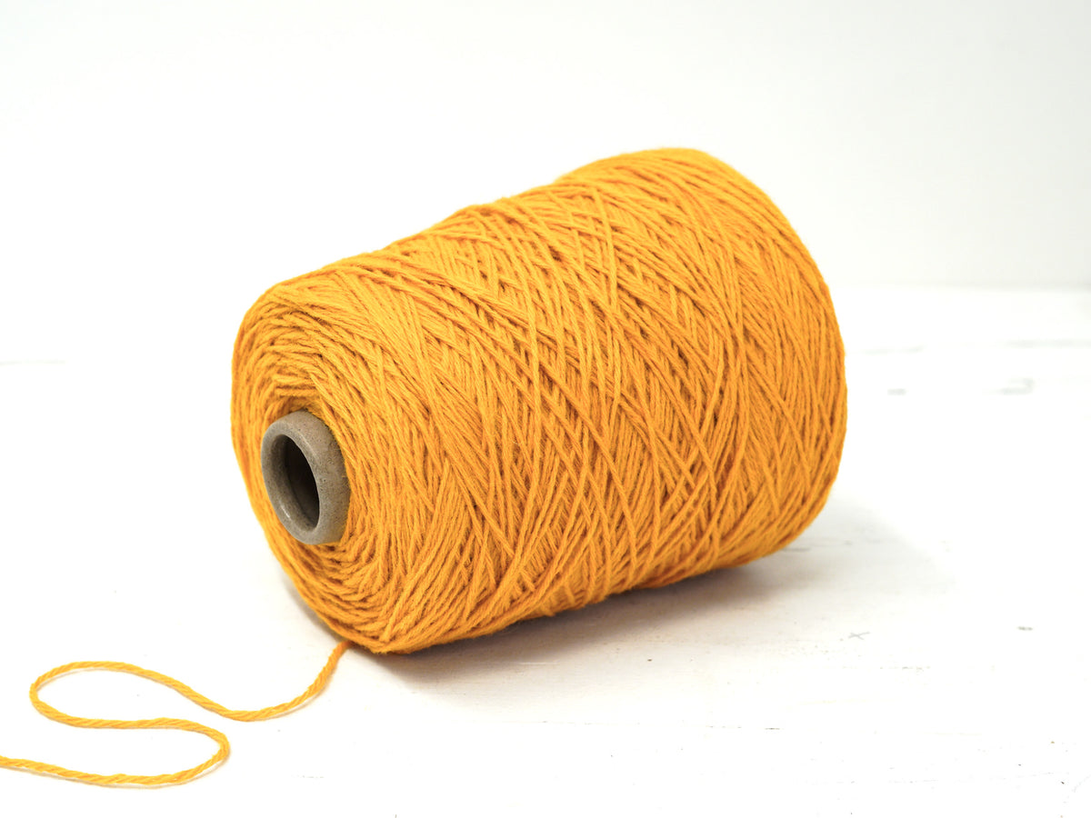 Saffron yellow carpet wool in cone - 730