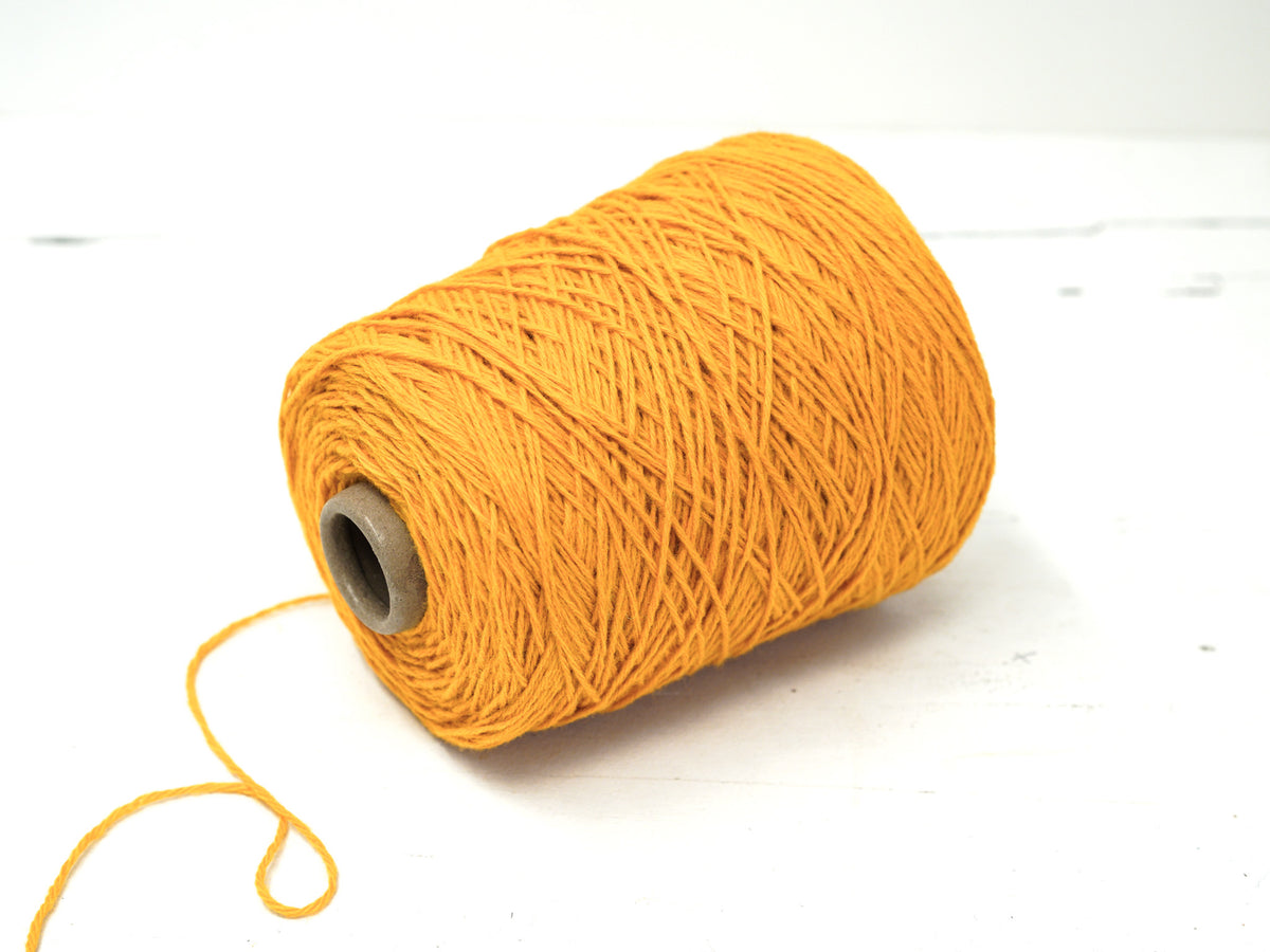 Saffron yellow carpet wool in cone - 730