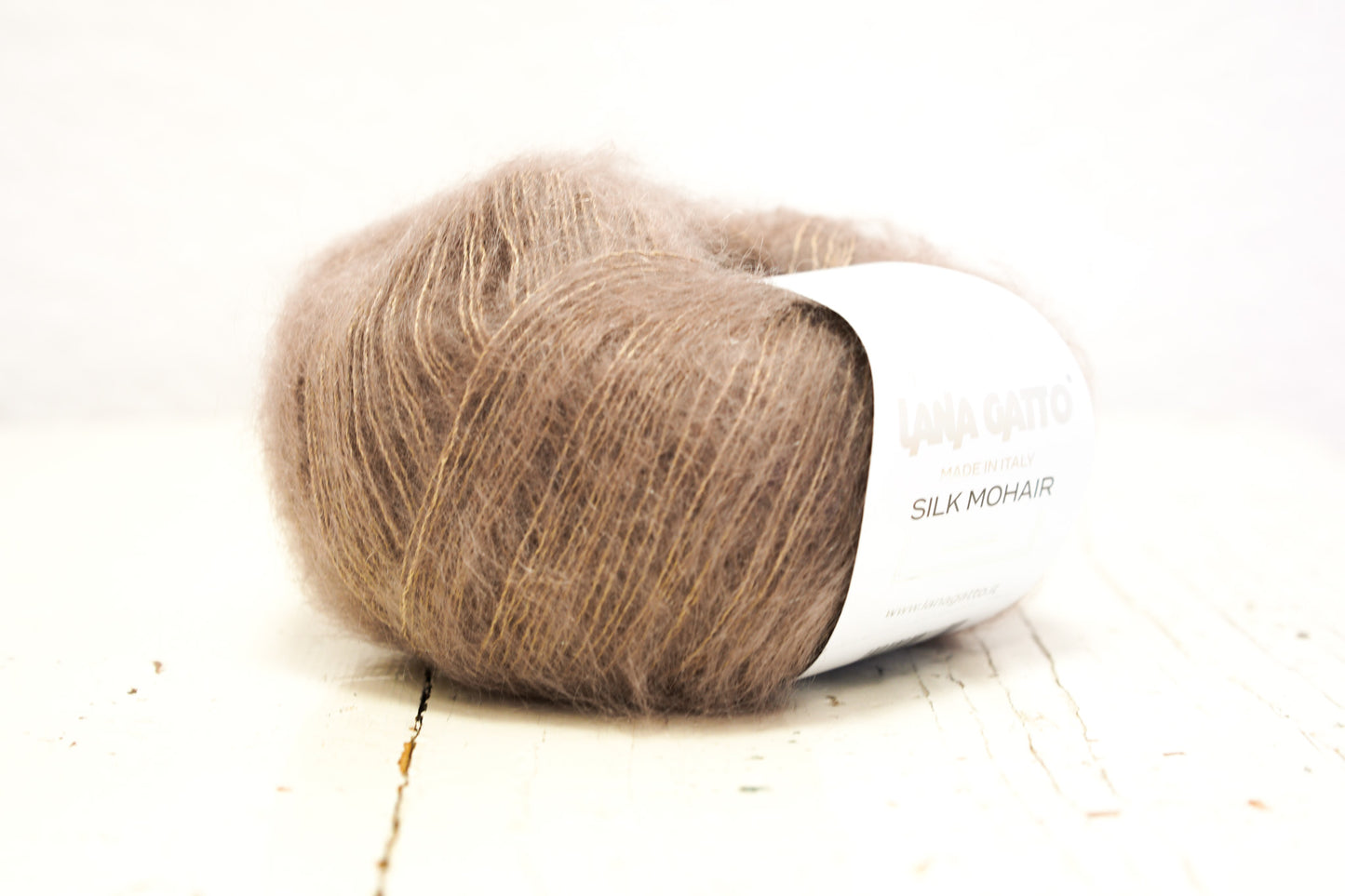Taupe brown color 14044 - Lana Gatto lace Mohair Silk yarn
