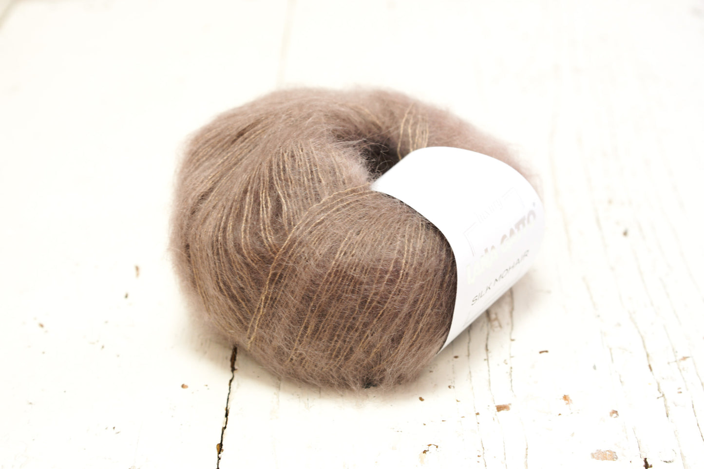 Taupe brown color 14044 - Lana Gatto lace Mohair Silk yarn