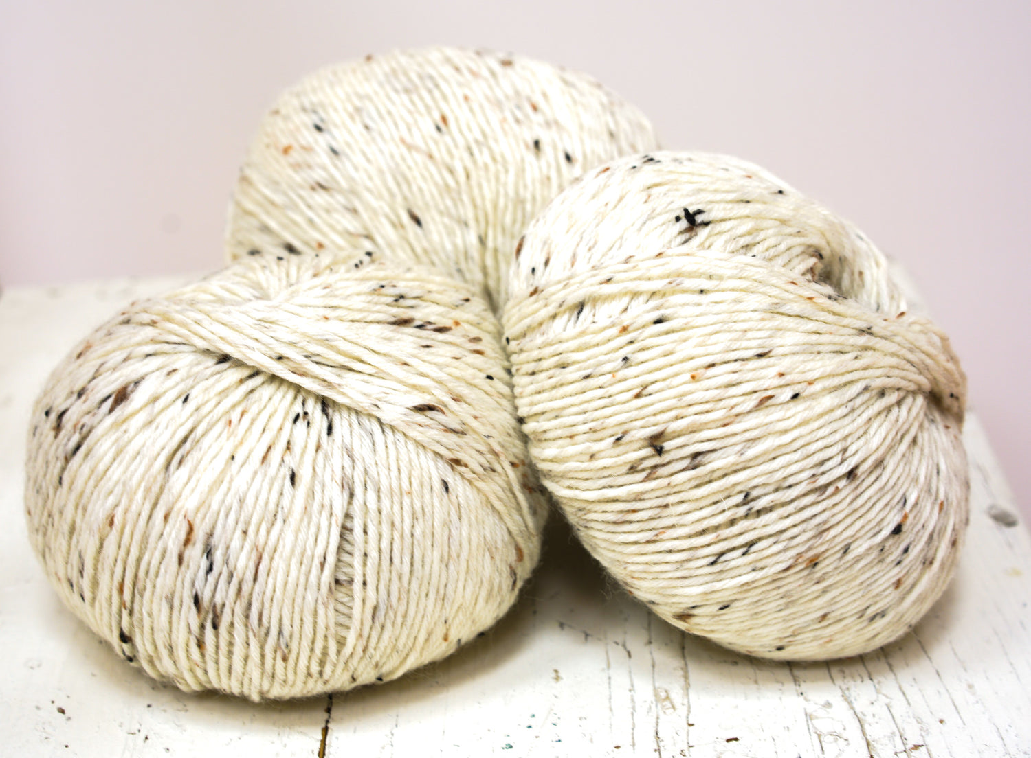 Milk white tweed PRO LANA wool 80%/20 PO blend