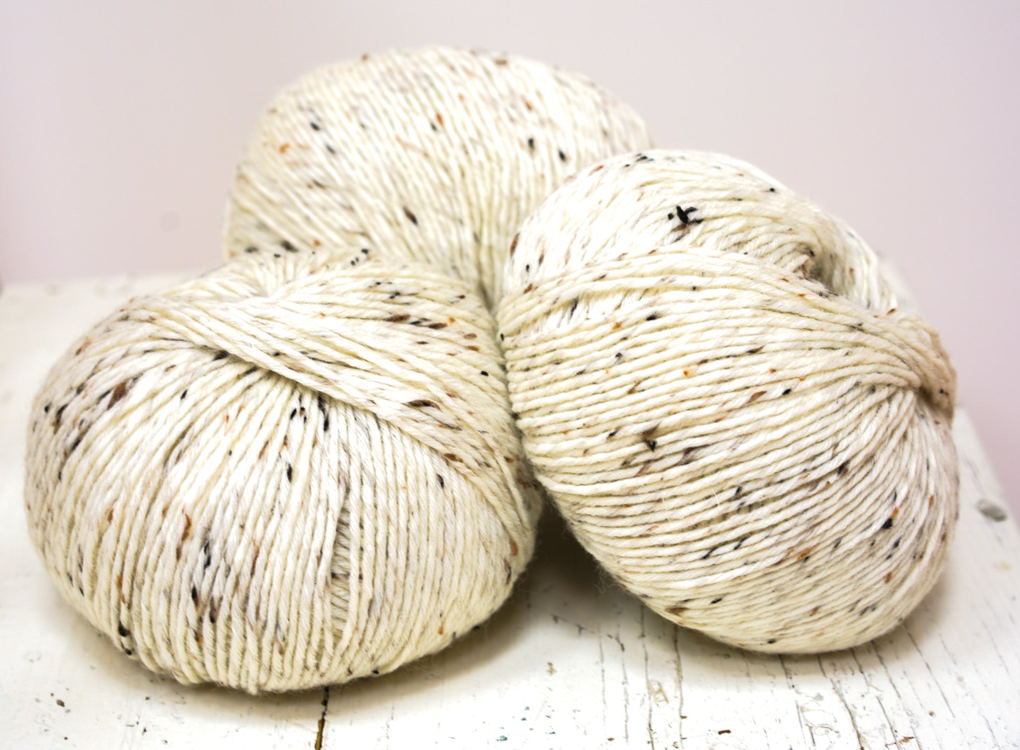 Milk white tweed PRO LANA wool 80%/20 PO blend