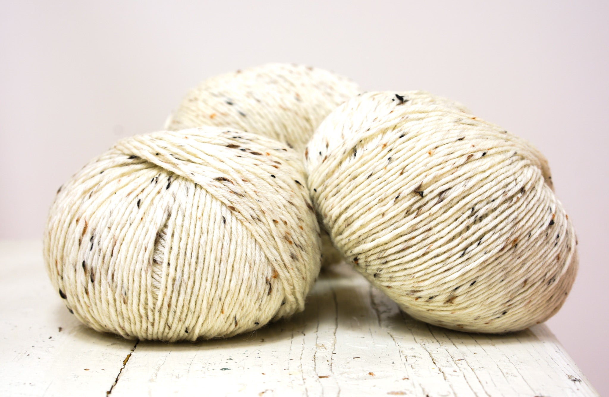 Milk white tweed PRO LANA wool 80%/20 PO blend