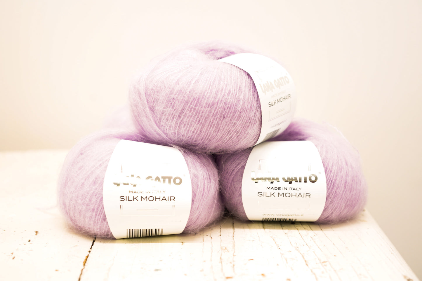 Soft lilac color 7258 - Lana Gatto lace Mohair Silk yarn