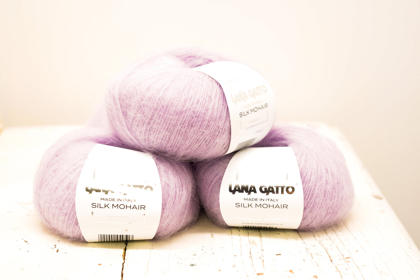Soft lilac color 7258 - Lana Gatto lace Mohair Silk yarn