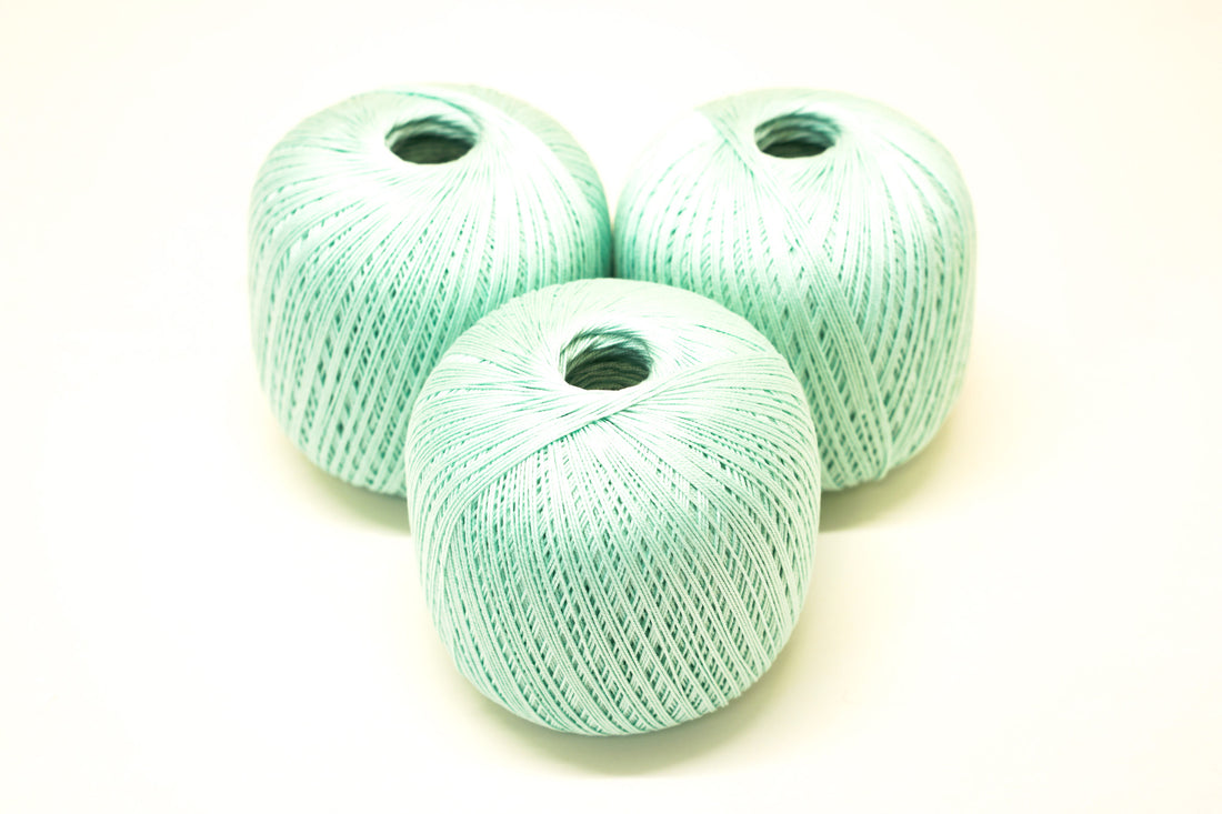 Light Mint blue mercerised cotton 100g/452m