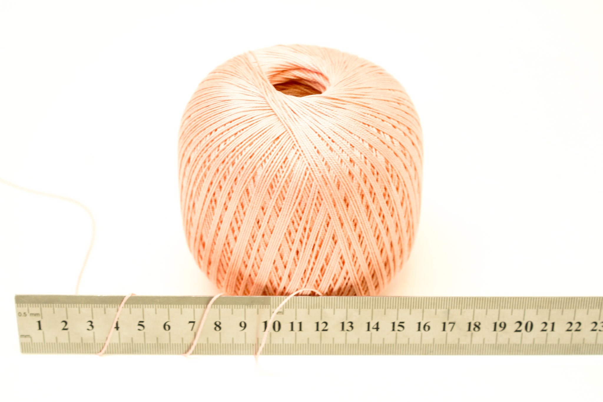 Light peach color mercerised cotton 100g/452m