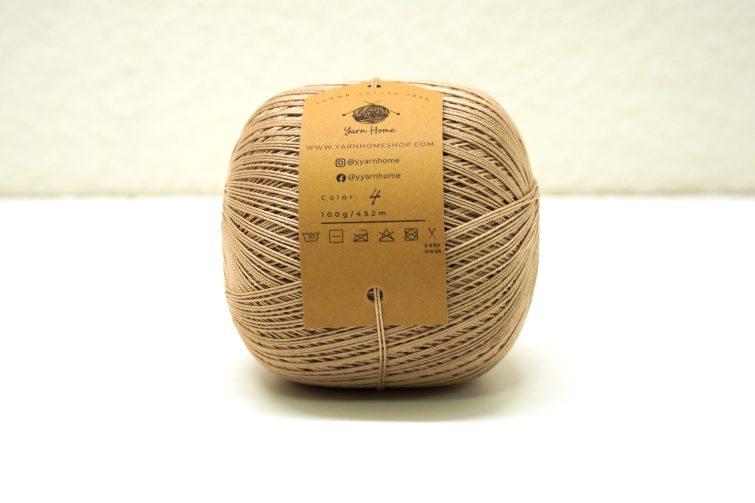 Powder color mercerised cotton 100g/452m