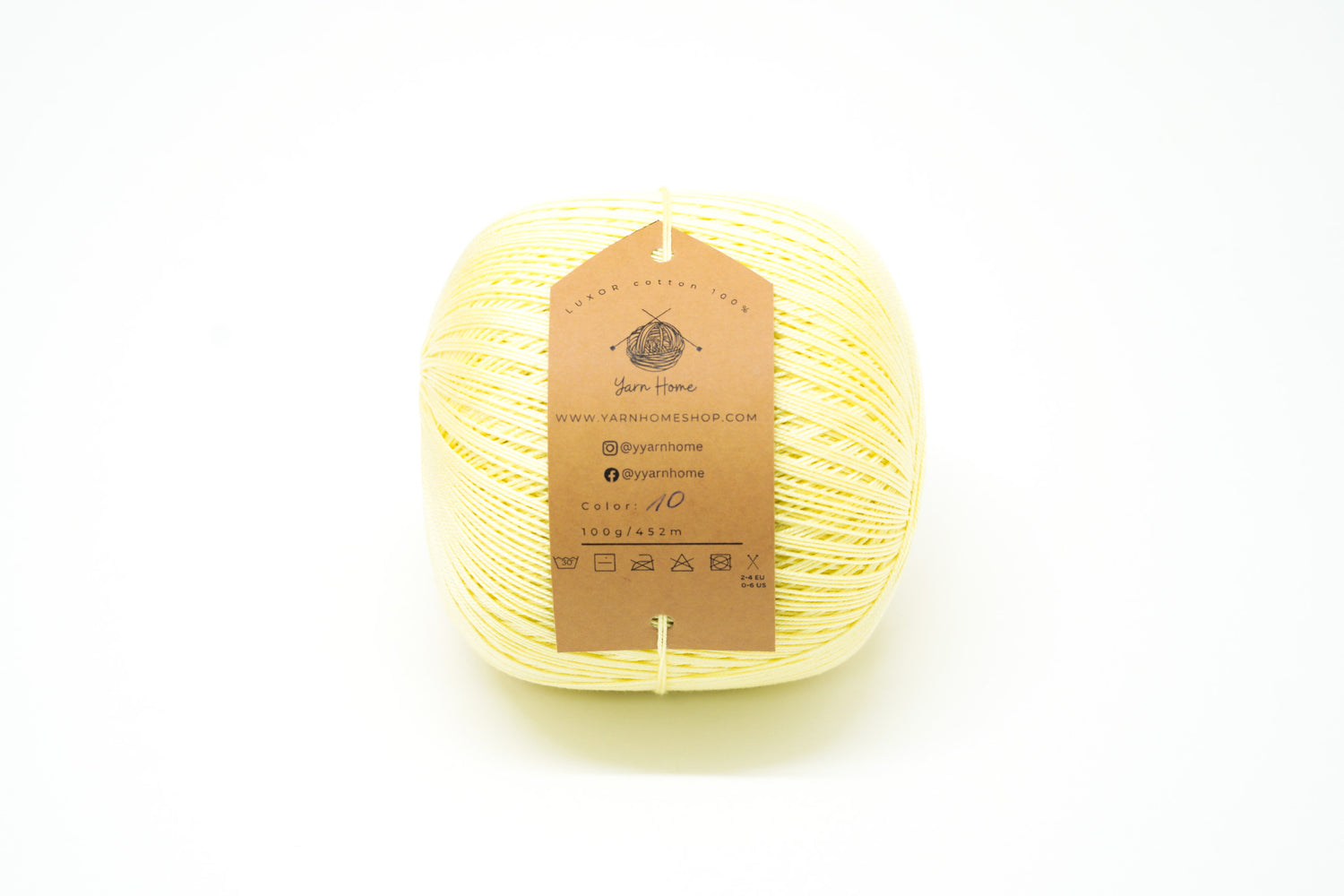 Banana-yellow mercerised cotton 100g/452m