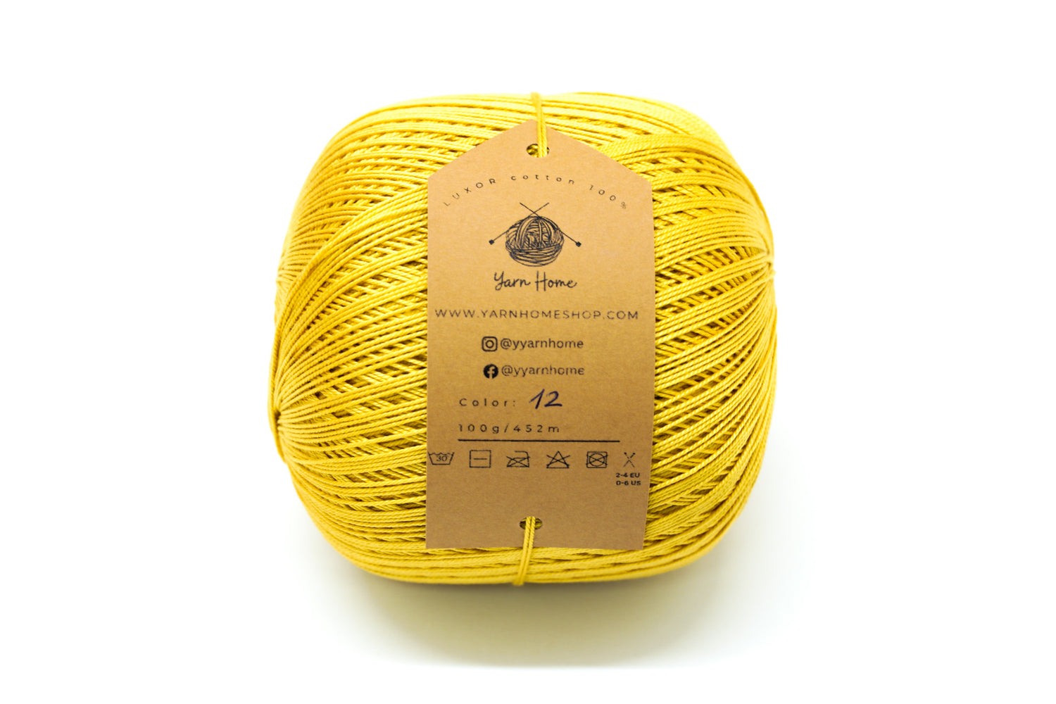 Honey-yellow mercerised cotton 100g/452m