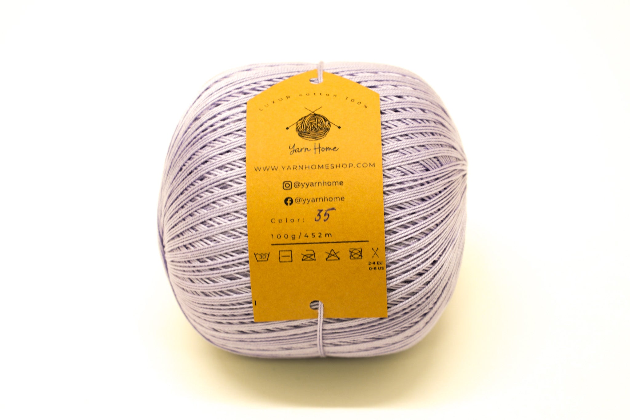 Lilac mercerised cotton 100g/452m