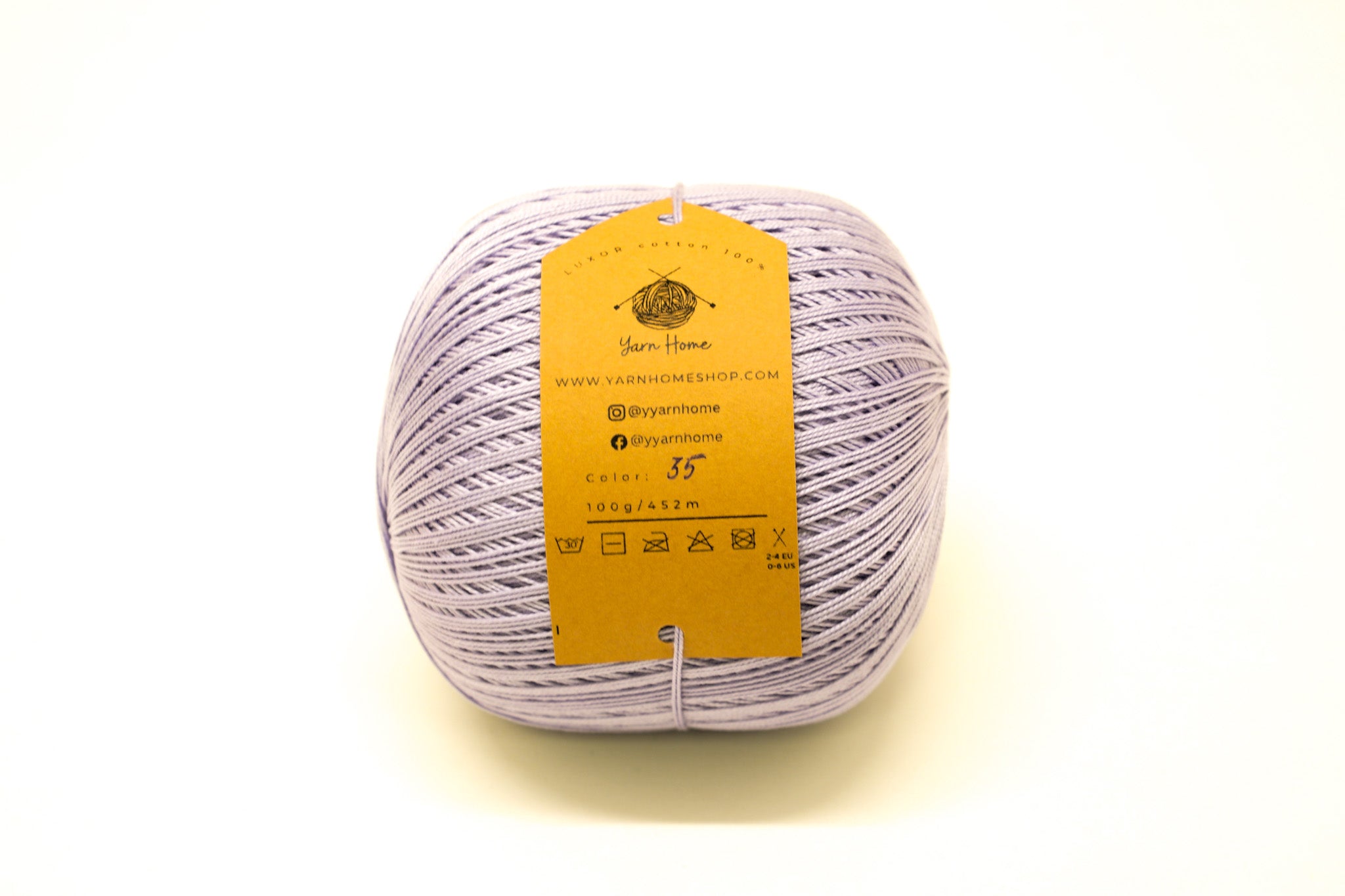 Lilac mercerised cotton 100g/452m