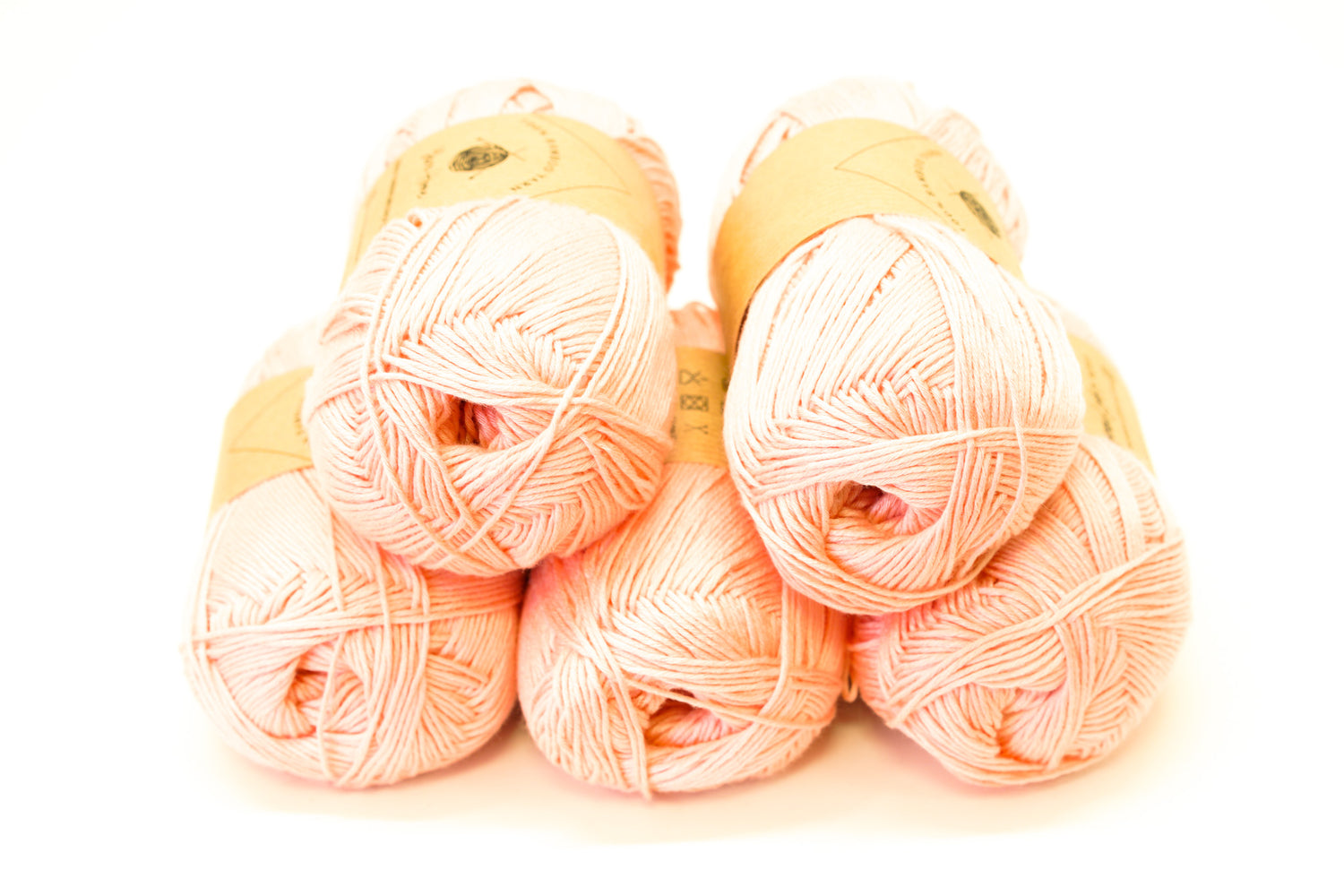 Light peach color bamboo yarn