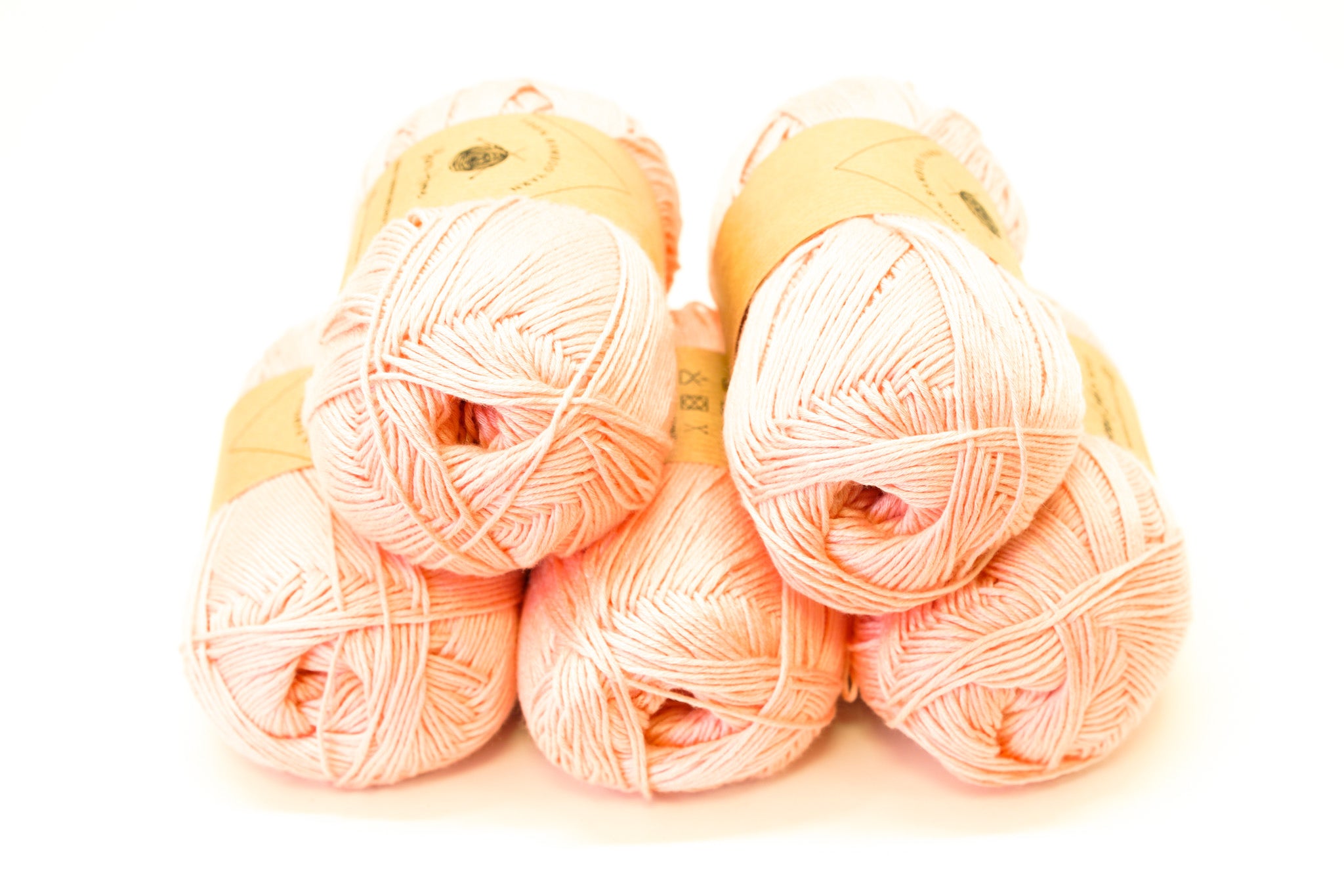Light peach color bamboo yarn
