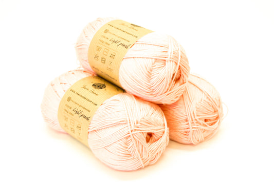 Light peach color bamboo yarn