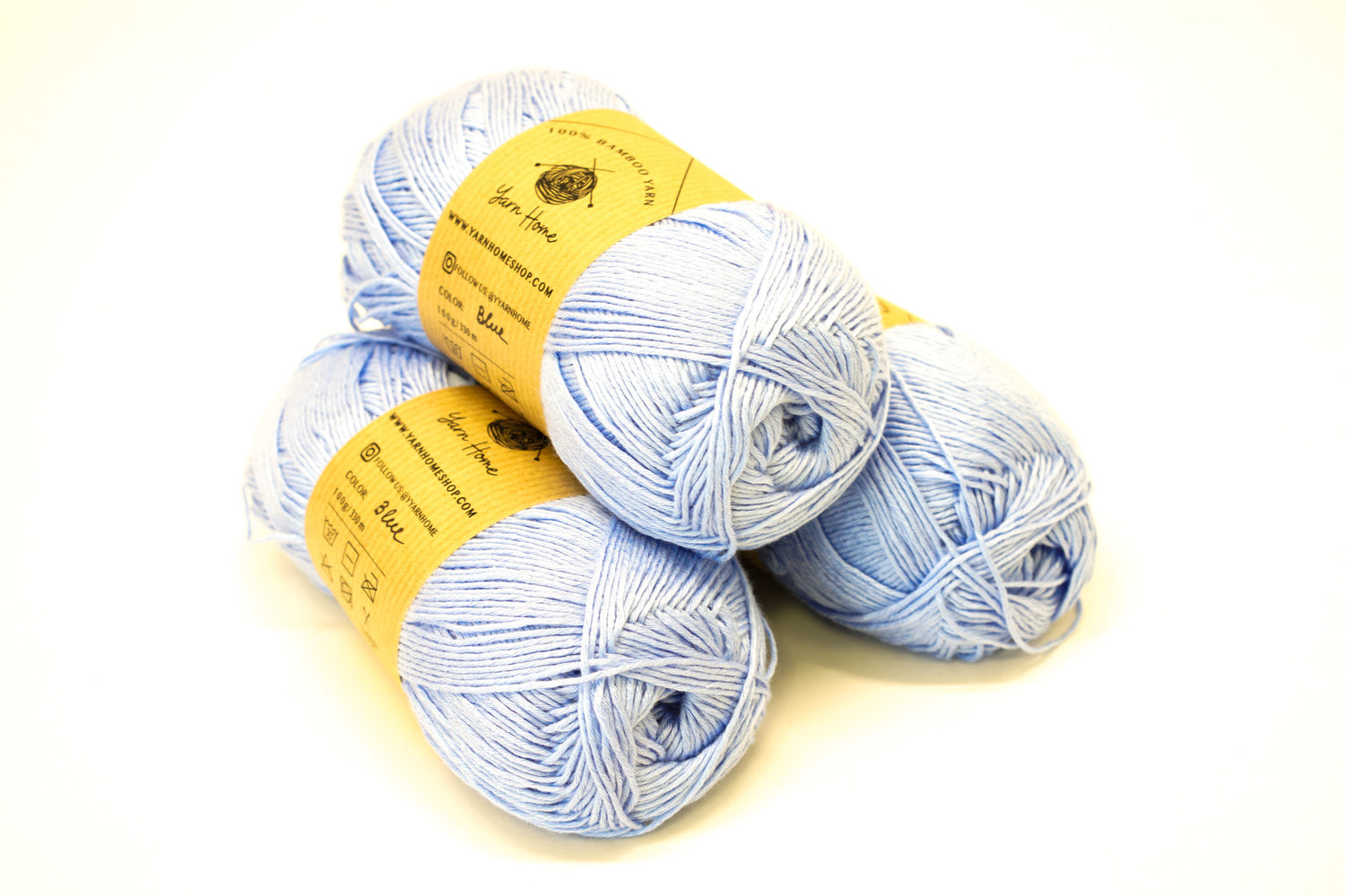 Blue bamboo lace yarn