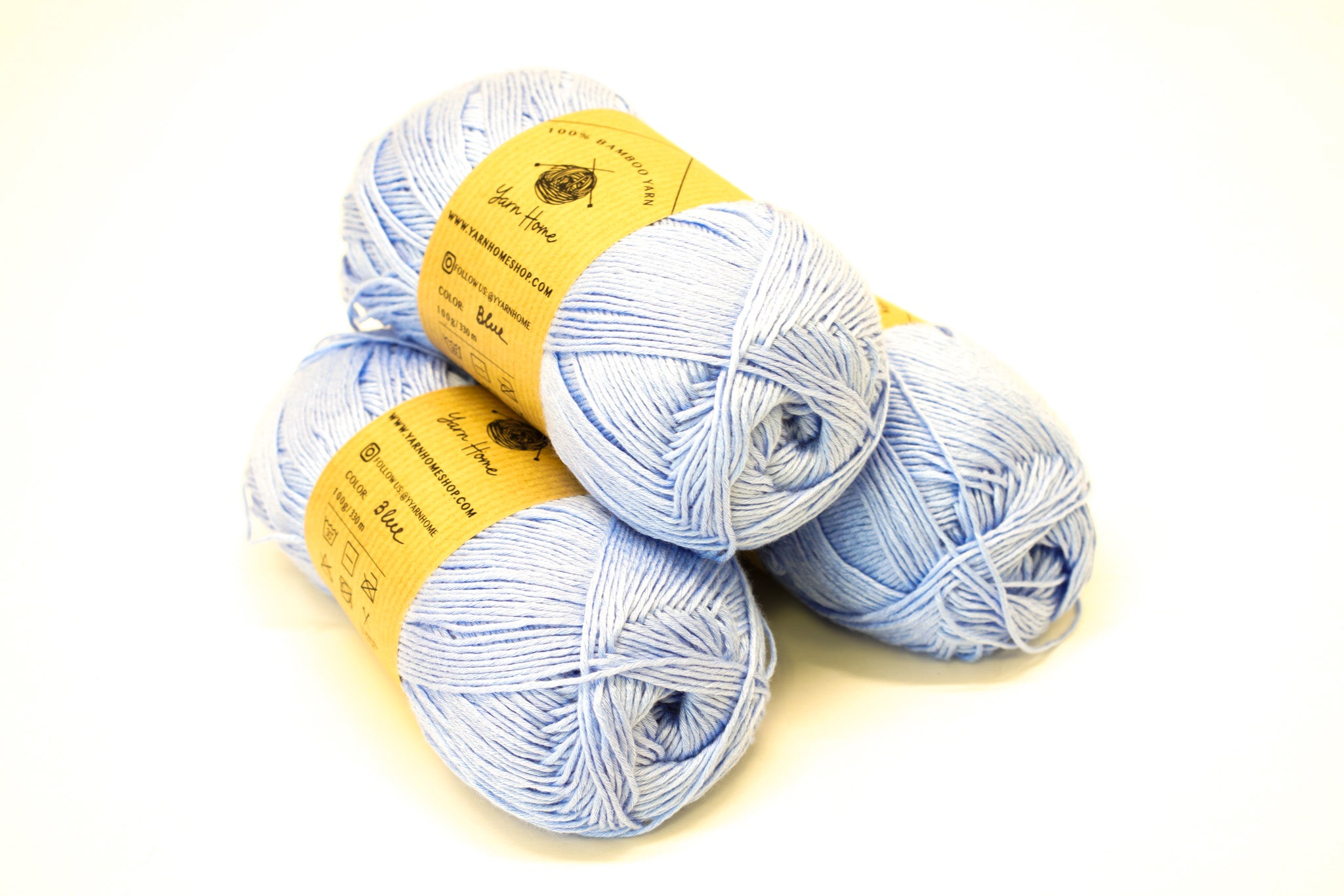 Blue bamboo lace yarn