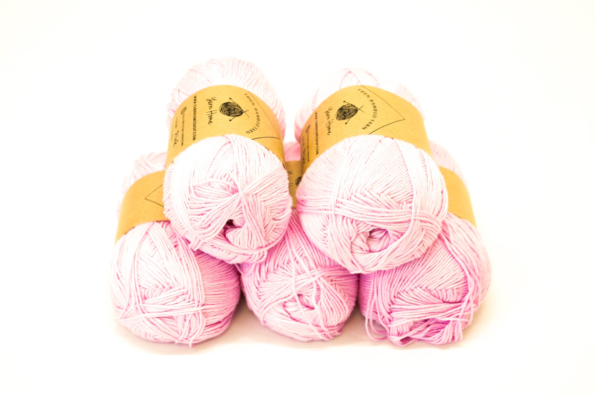 Pink color bamboo yarn 100g./3,5oz.