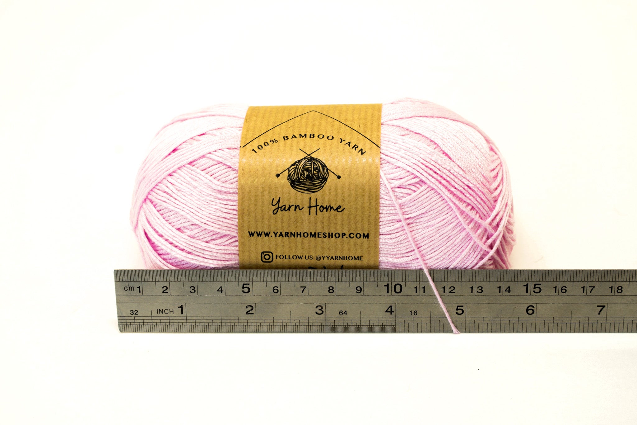 Pink color bamboo yarn 100g./3,5oz.