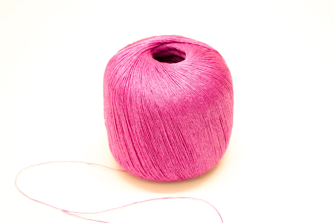 100% Leinengarn in rosa Farbe