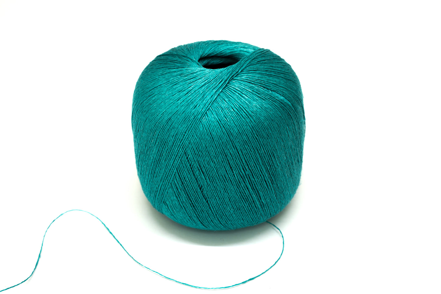 Turquoise colour durable linen yarn 100g