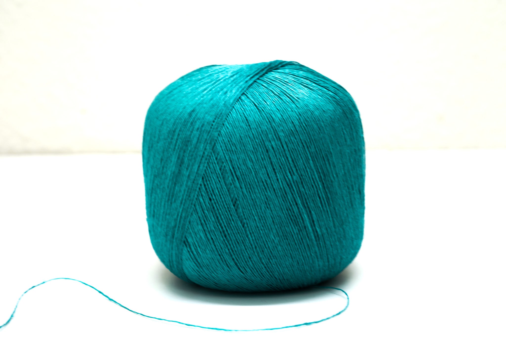 Turquoise colour durable linen yarn 100g