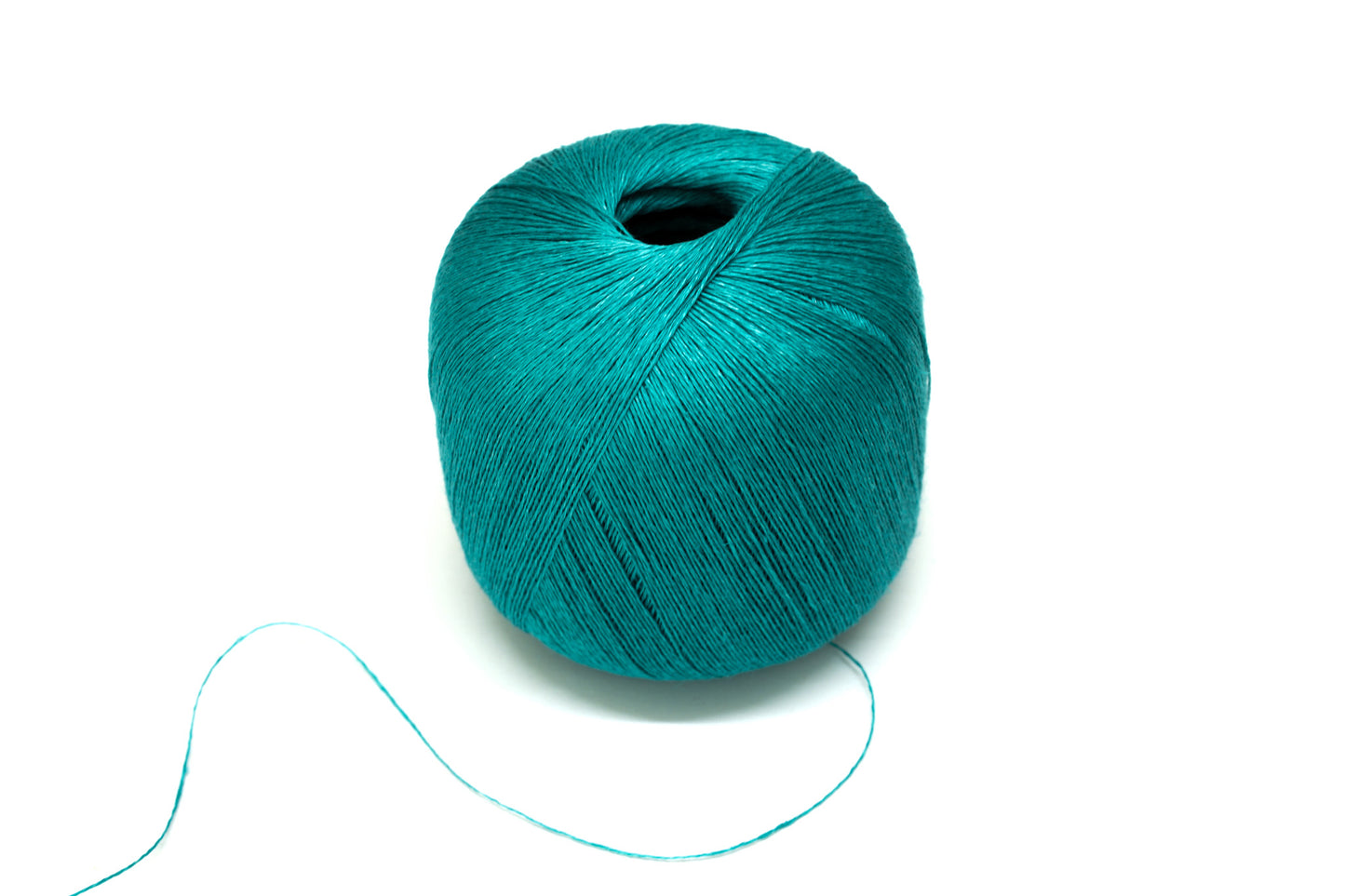 Turquoise colour durable linen yarn 100g