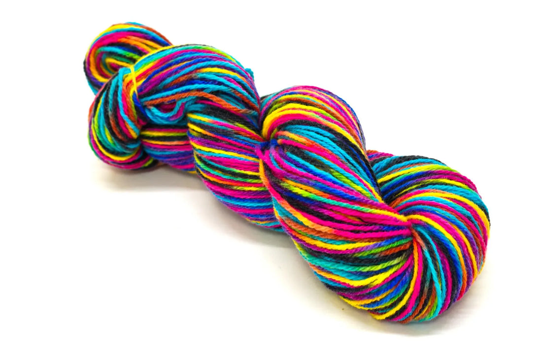 Multicolored New Zealand Wool Yarn - 80% Wool, 20% Polyamide