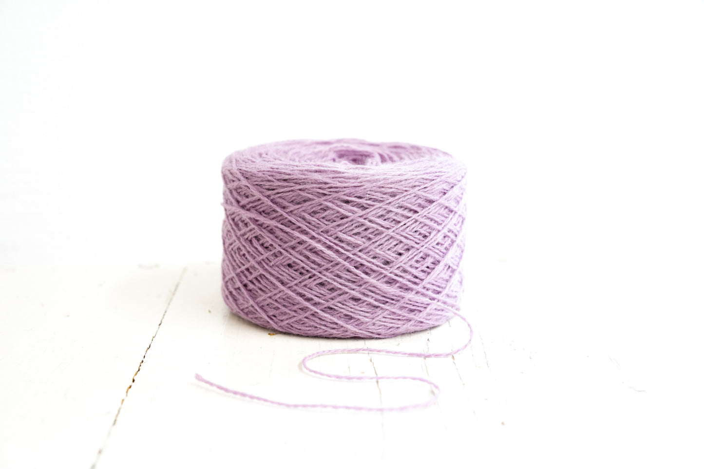 Lilac wool yarn in cone 900g./31.7oz - Color 250