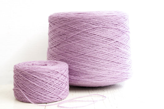 Lilac wool yarn in cone 900g./31.7oz - Color 250
