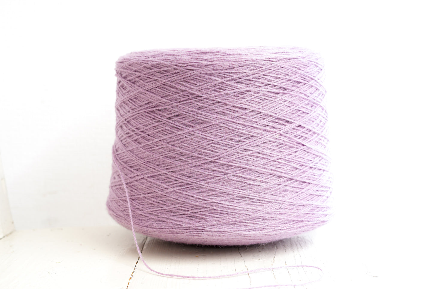 Lilac wool yarn in cone 900g./31.7oz - Color 250