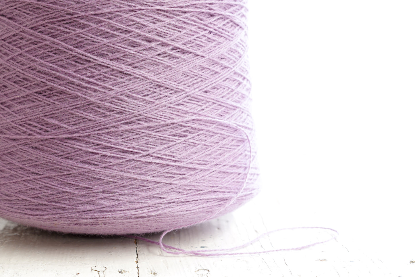 Lilac wool yarn in cone 900g./31.7oz - Color 250