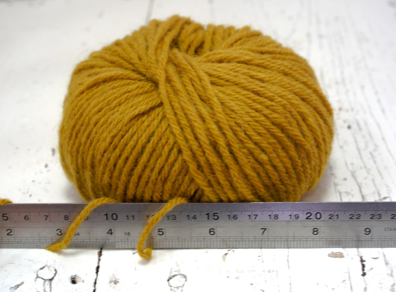 Mustard yellow alpaca wool yarn blend