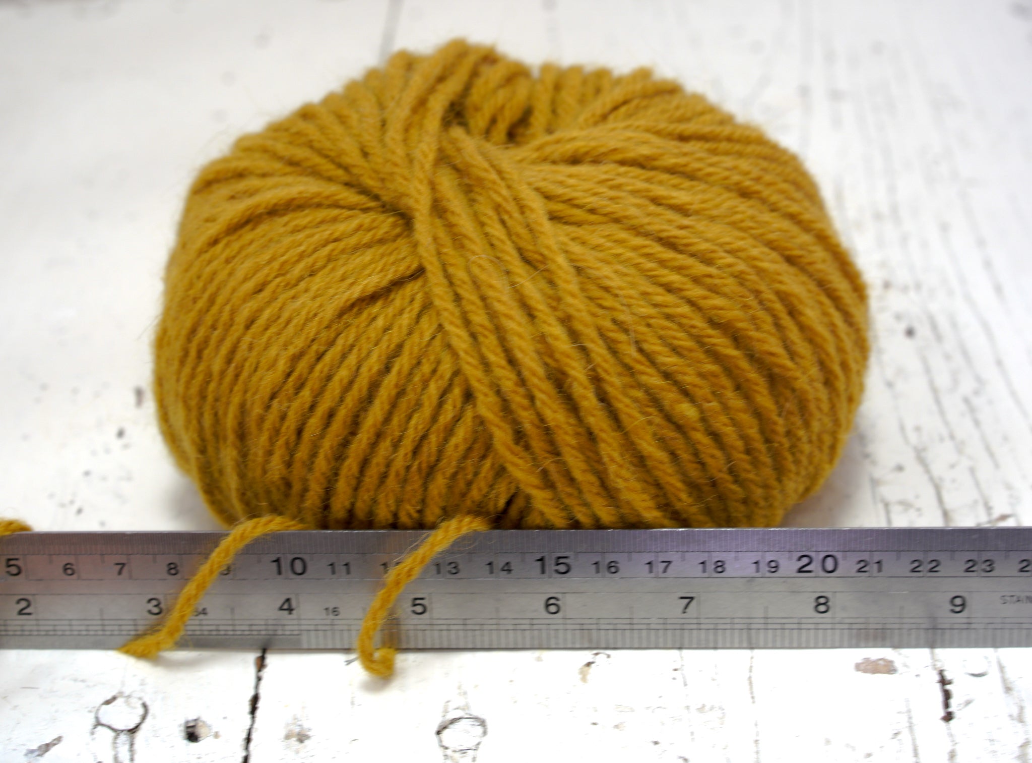 Mustard yellow alpaca wool yarn blend