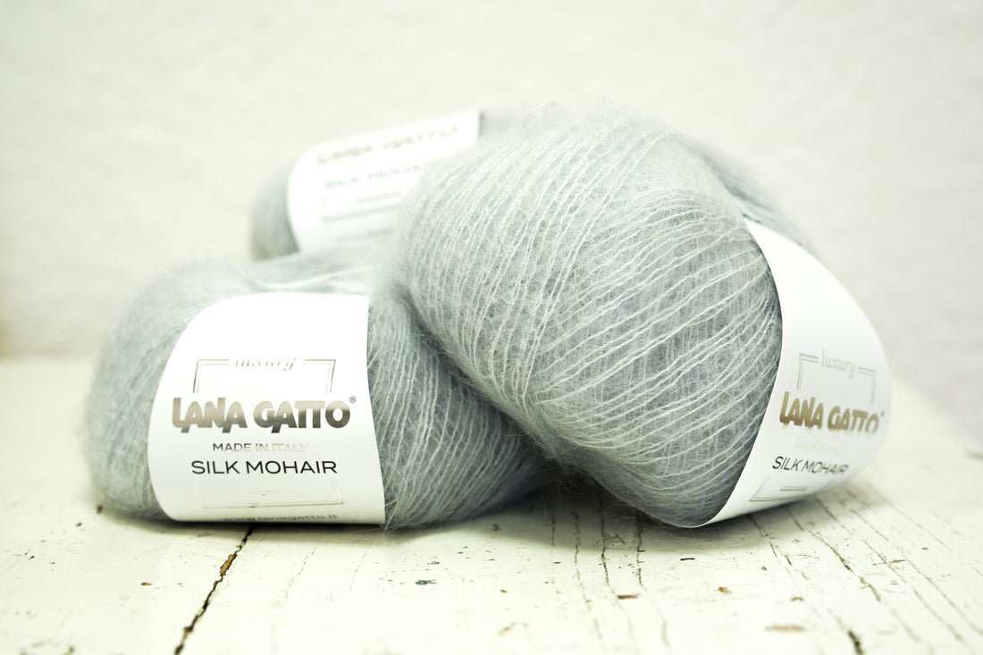 Silberblau 6033 – Lana Gatto Lace Mohair Seidengarn