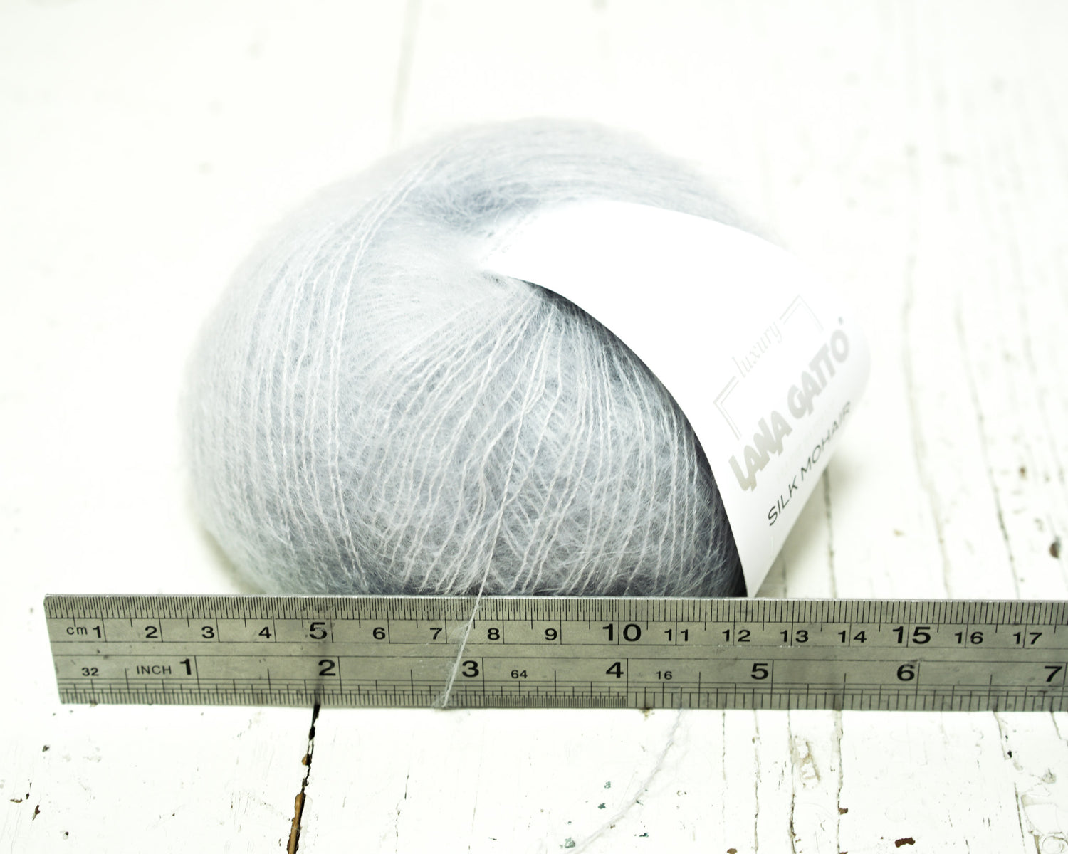 SIlver blue 6033 - Lana Gatto lace Mohair Silk yarn