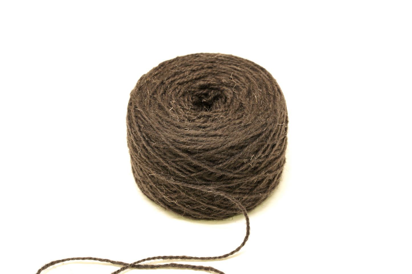 Grey brown European rustic wool yarn 100g
