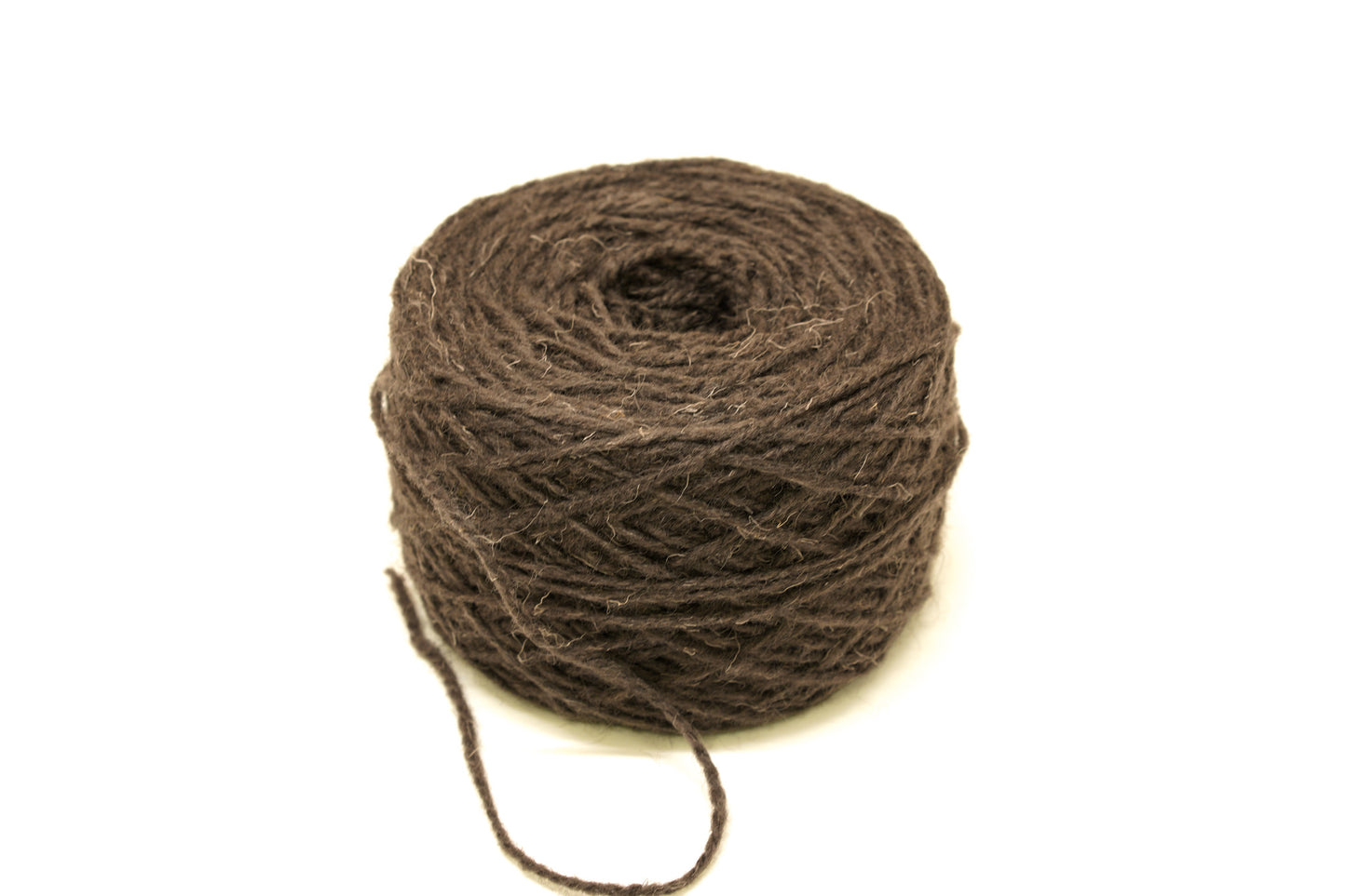 Grey brown European rustic wool yarn 100g