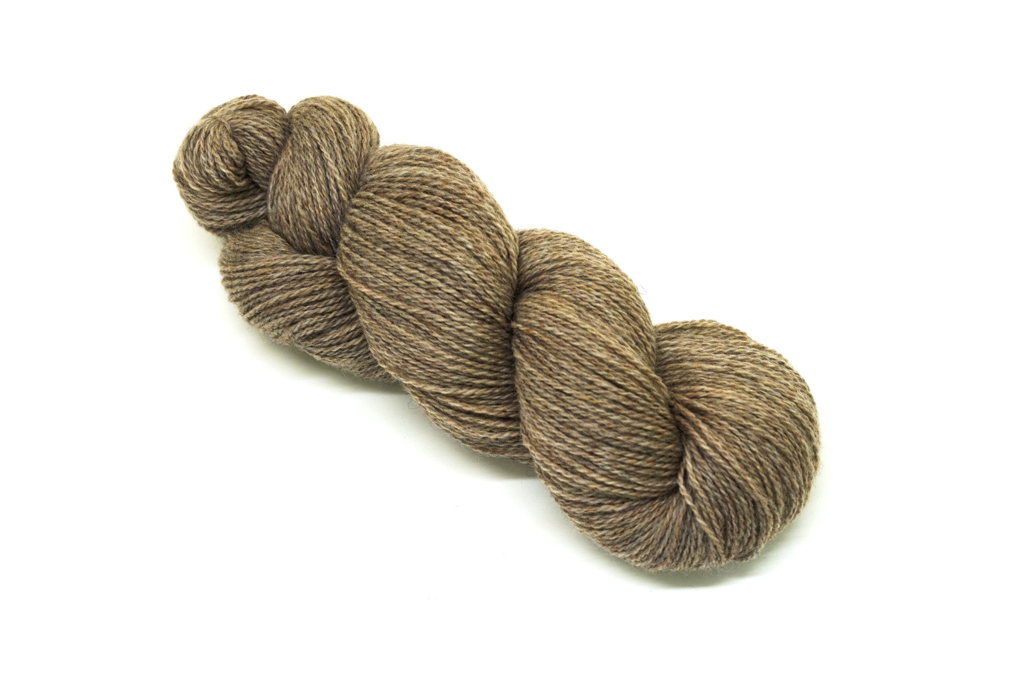 Grey-brown undyed New Zealand  fingering wool - 100g./3,50 oz. - 265
