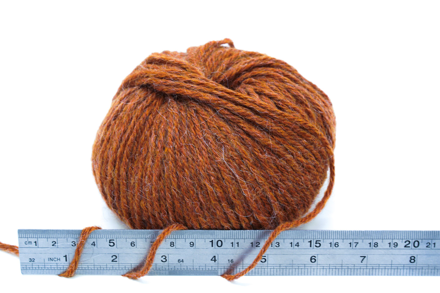 Brick alpaca wool yarn blend